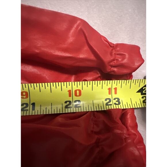 Lacoste Alligator 80s Full Zip Windbreaker Rain Jacket Red Convert To Pouch Sz S - Picture 11 of 16